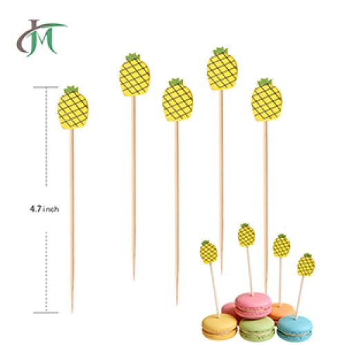 Disposable bamboo skewers pineapple fruit skewers food decoration factory direct sales wholesale customization - 副本