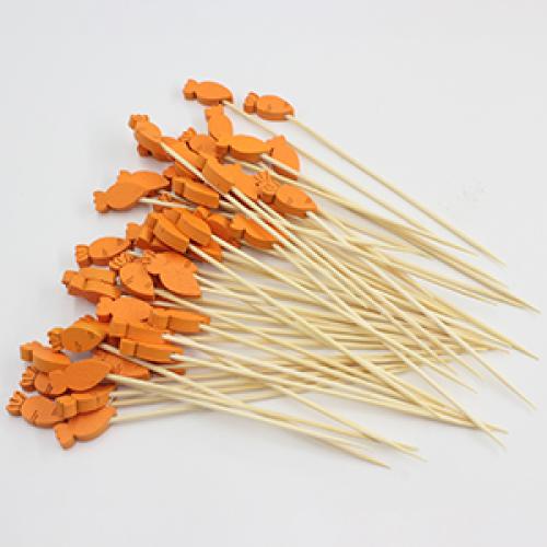 Orange Carrot Bamboo Skewer