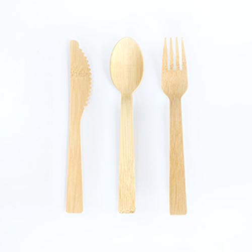 Disposable spoon knife fork 17cm bamboo tableware eat dessert