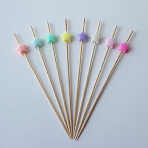 Macaron Candy Colorful Stars Bamboo Skewer